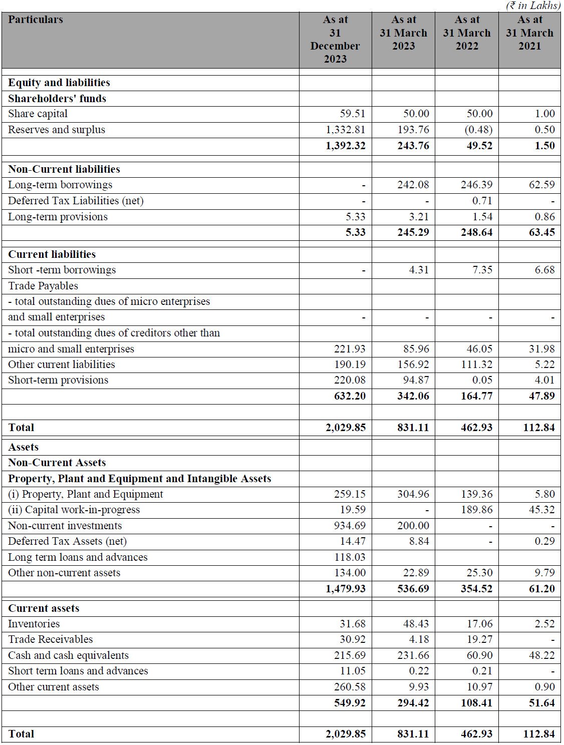 Assets and Liabilities of Nephro care India IPO